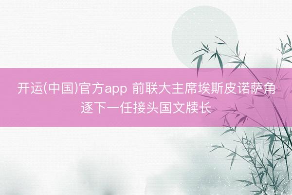 开运(中国)官方app 前联大主席埃斯皮诺萨角逐下一任接头国文牍长